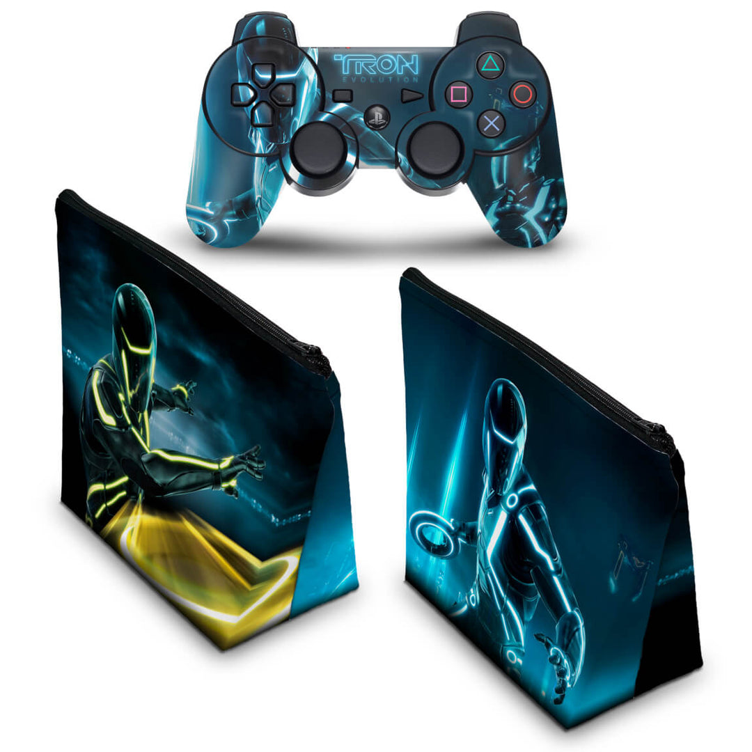 KIT Capa Case e Skin Anti-Rage PS3 Controle - Tron Evolution - Pop Arte Skins - foto 2