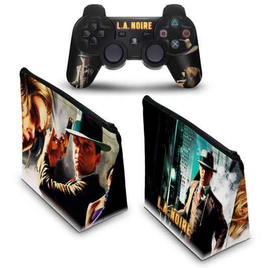 KIT Capa Case e Skin Anti-Rage PS3 Controle - L.A. Noire