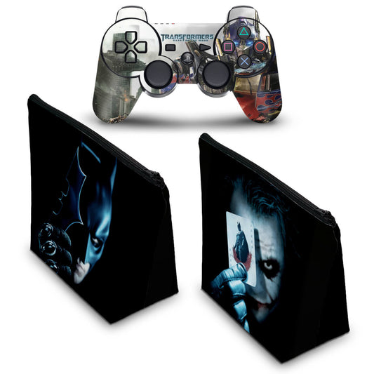 KIT Capa Case e Skin Anti-Rage PS3 Controle - Batman Coringa