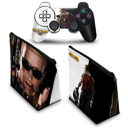 KIT Capa Case e Skin Anti-Rage PS3 Controle - Duke Nukem Forever