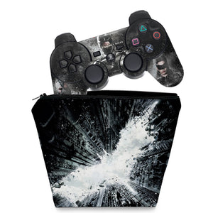 KIT Capa Case e Skin Anti-Rage PS3 Controle - Batman Dark Knight - Pop Arte Skins