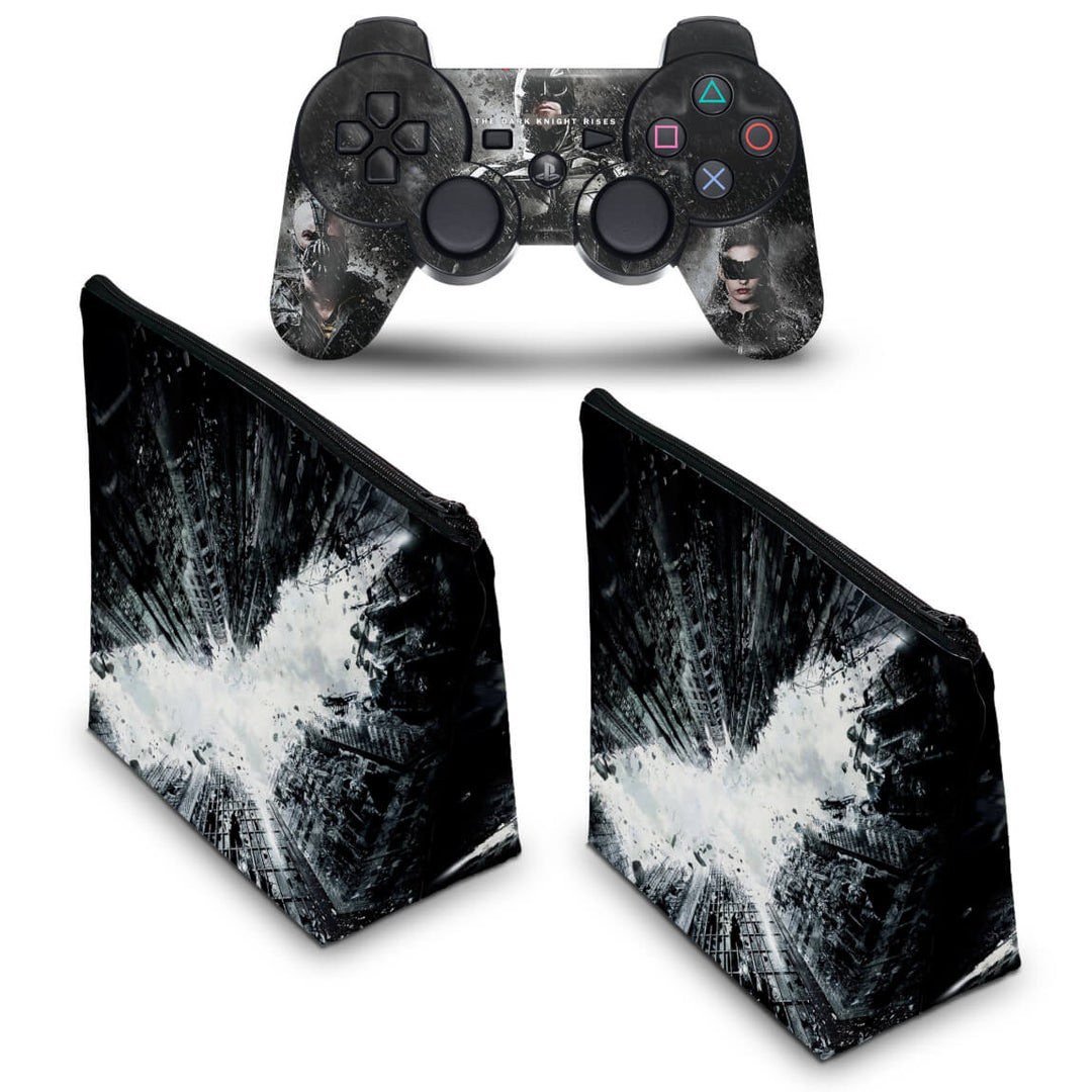 KIT Capa Case e Skin Anti-Rage PS3 Controle - Batman Dark Knight - Pop Arte Skins - foto 2