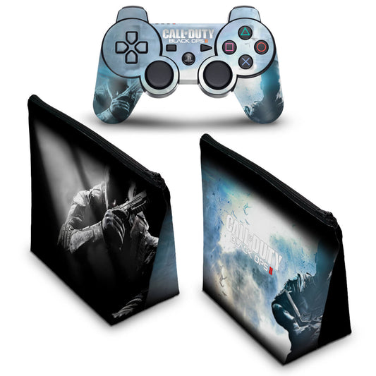 KIT Capa Case e Skin Anti-Rage PS3 Controle - Call Duty Black Ops 2