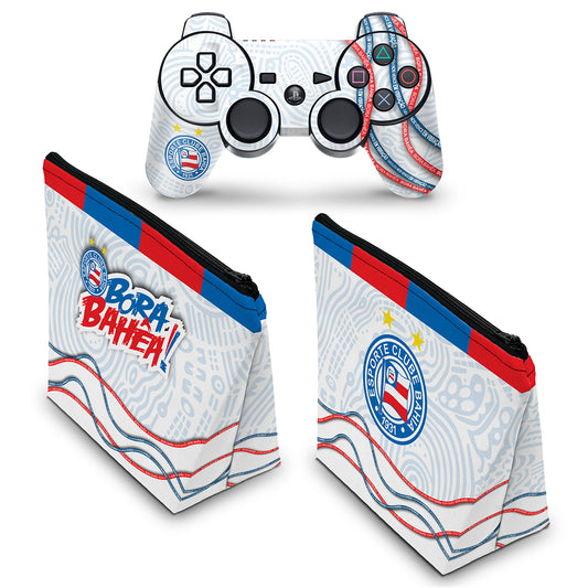 KIT Capa Case e Skin Anti-Rage PS3 Controle - Bahia A