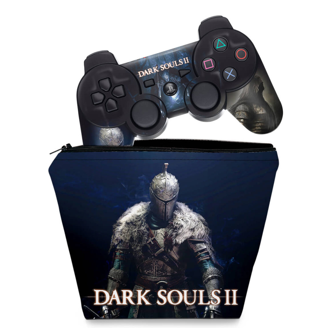 KIT Capa Case e Skin Anti-Rage PS3 Controle - Dark Souls 2 Ii - Pop Arte Skins