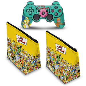 KIT Capa Case e Skin Anti-Rage PS3 Controle - Simpsons - Pop Arte Skins - foto 2