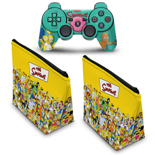 KIT Capa Case e Skin Anti-Rage PS3 Controle - Simpsons