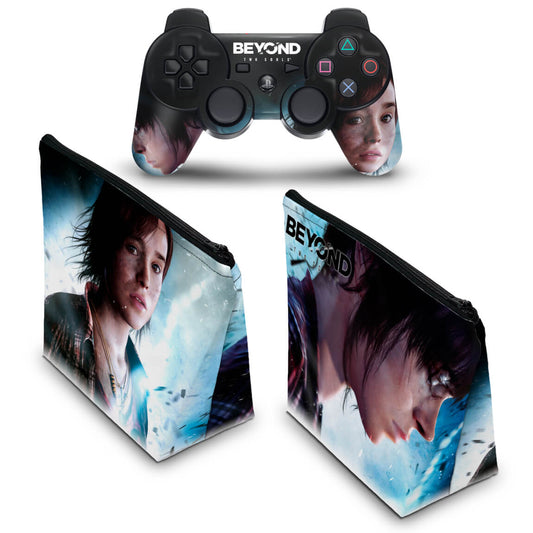 KIT Capa Case e Skin Anti-Rage PS3 Controle - Beyond Two Souls