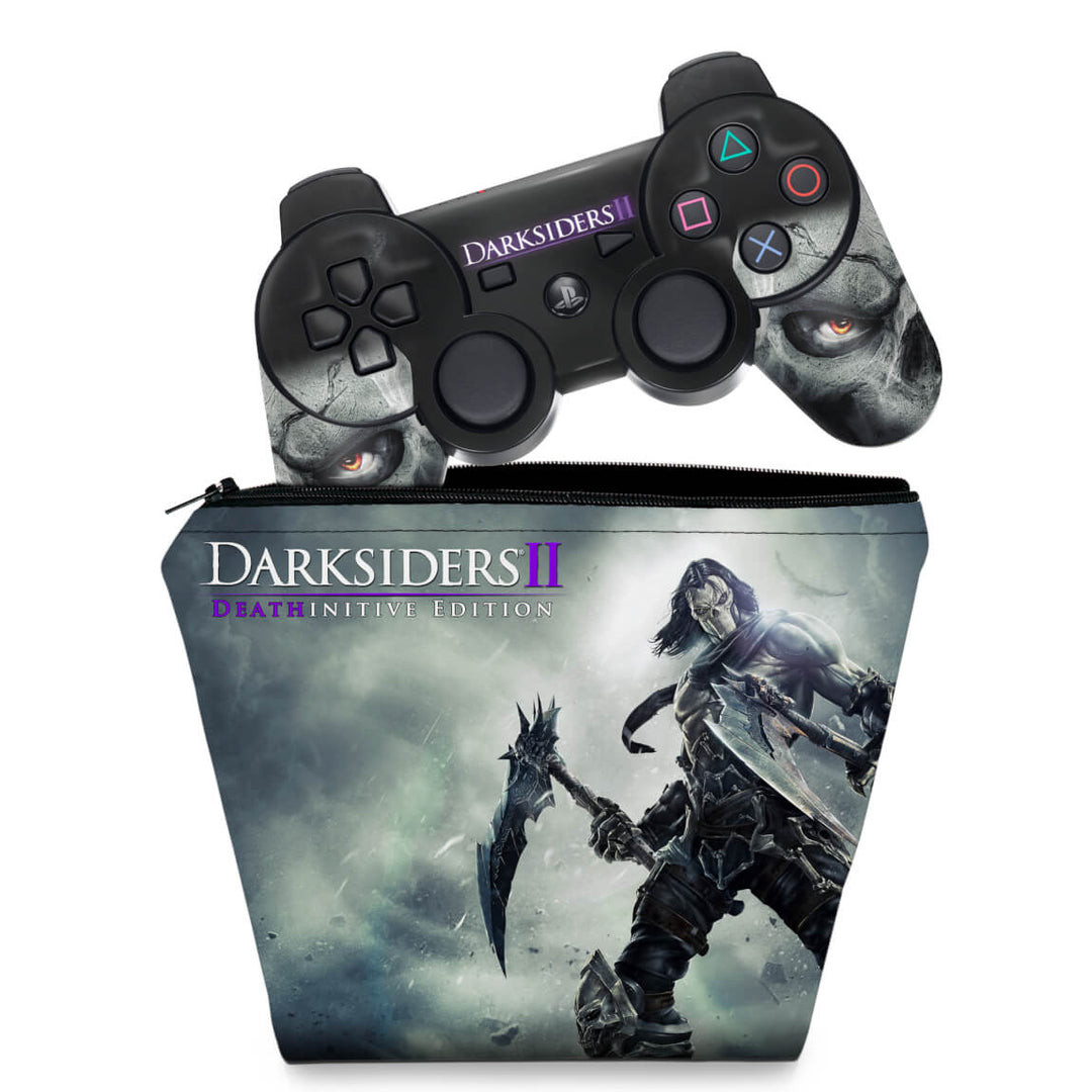 KIT Capa Case e Skin Anti-Rage PS3 Controle - Darksiders 2 Ii - Pop Arte Skins