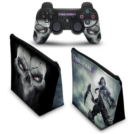 KIT Capa Case e Skin Anti-Rage PS3 Controle - Darksiders 2 Ii