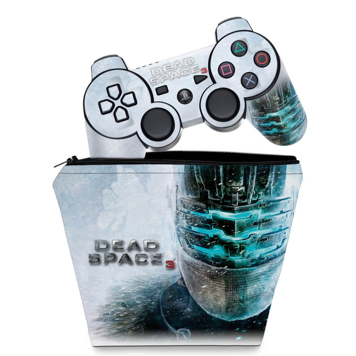 KIT Capa Case e Skin Anti-Rage PS3 Controle - Dead Space 3