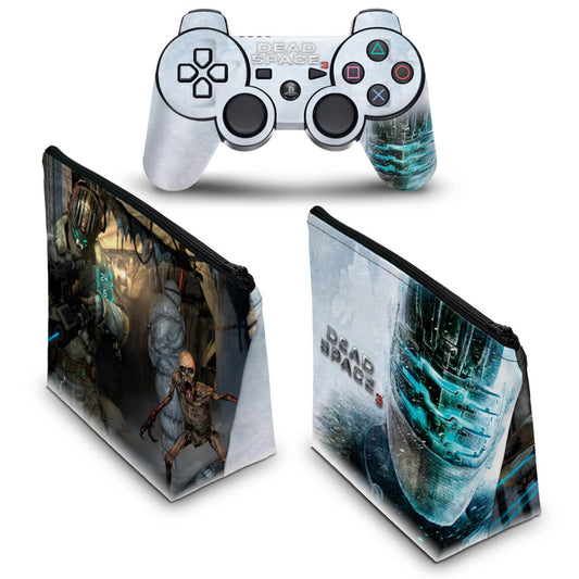 KIT Capa Case e Skin Anti-Rage PS3 Controle - Dead Space 3