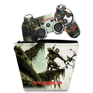 KIT Capa Case e Skin Anti-Rage PS3 Controle - Crysis 3 - Pop Arte Skins