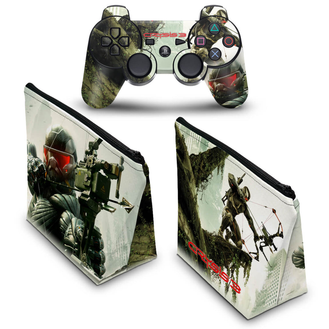 KIT Capa Case e Skin Anti-Rage PS3 Controle - Crysis 3 - Pop Arte Skins - foto 2