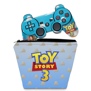 KIT Capa Case e Skin Anti-Rage PS3 Controle - Toy Story - Pop Arte Skins