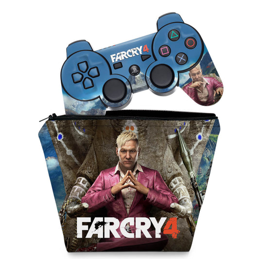 KIT Capa Case e Skin Anti-Rage PS3 Controle - Far Cry 4
