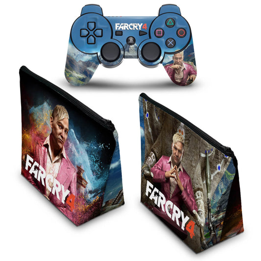 KIT Capa Case e Skin Anti-Rage PS3 Controle - Far Cry 4