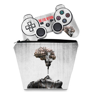 KIT Capa Case e Skin Anti-Rage PS3 Controle - The Evil Within - Pop Arte Skins