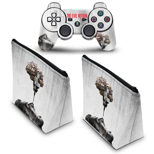 KIT Capa Case e Skin Anti-Rage PS3 Controle - The Evil Within - Pop Arte Skins - foto 2