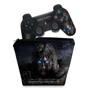 KIT Capa Case e Skin Anti-Rage PS3 Controle - Shadow Of Mordor - Pop Arte Skins