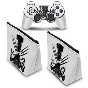 KIT Capa Case e Skin Anti-Rage PS3 Controle - Wolverine X-men - Pop Arte Skins - foto 2