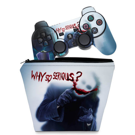 KIT Capa Case e Skin Anti-Rage PS3 Controle - Joker