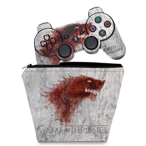 KIT Capa Case e Skin Anti-Rage PS3 Controle - Game Of Thrones - Pop Arte Skins