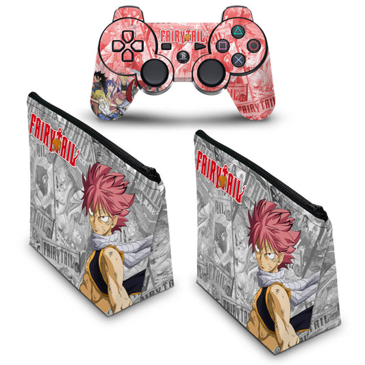 KIT Capa Case e Skin Anti-Rage PS3 Controle - Fairy Tail