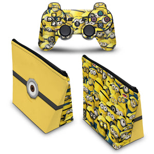 KIT Capa Case e Skin Anti-Rage PS3 Controle - Minions - Pop Arte Skins - foto 2