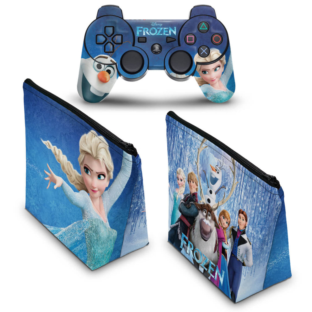 KIT Capa Case e Skin Anti-Rage PS3 Controle - Frozen - Pop Arte Skins - foto 2