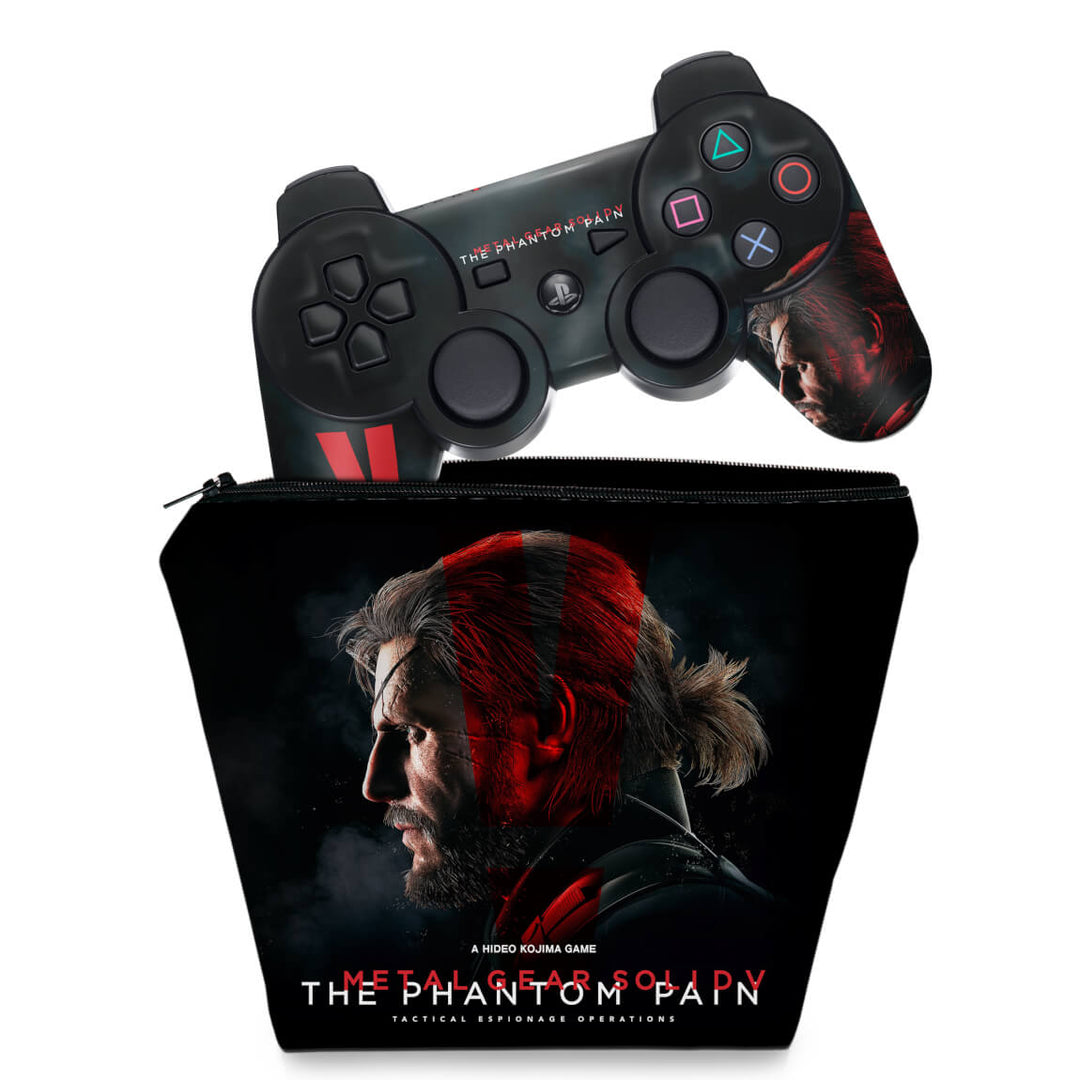 KIT Capa Case e Skin Anti-Rage PS3 Controle - Metal Gear Solid 5 - Pop Arte Skins