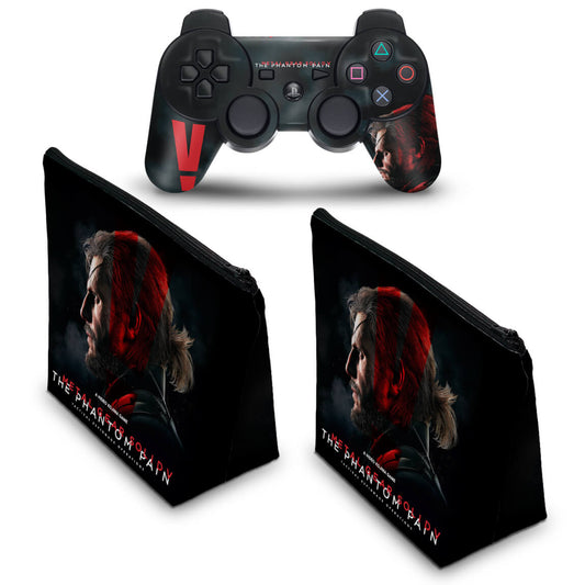 KIT Capa Case e Skin Anti-Rage PS3 Controle - Metal Gear Solid 5