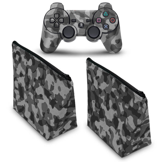 KIT Capa Case e Skin Anti-Rage PS3 Controle - Camuflado
