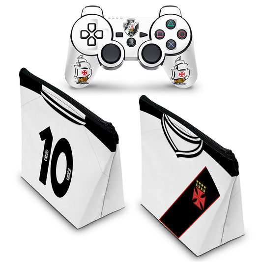 KIT Capa Case e Skin Anti-Rage PS3 Controle - Vasco B