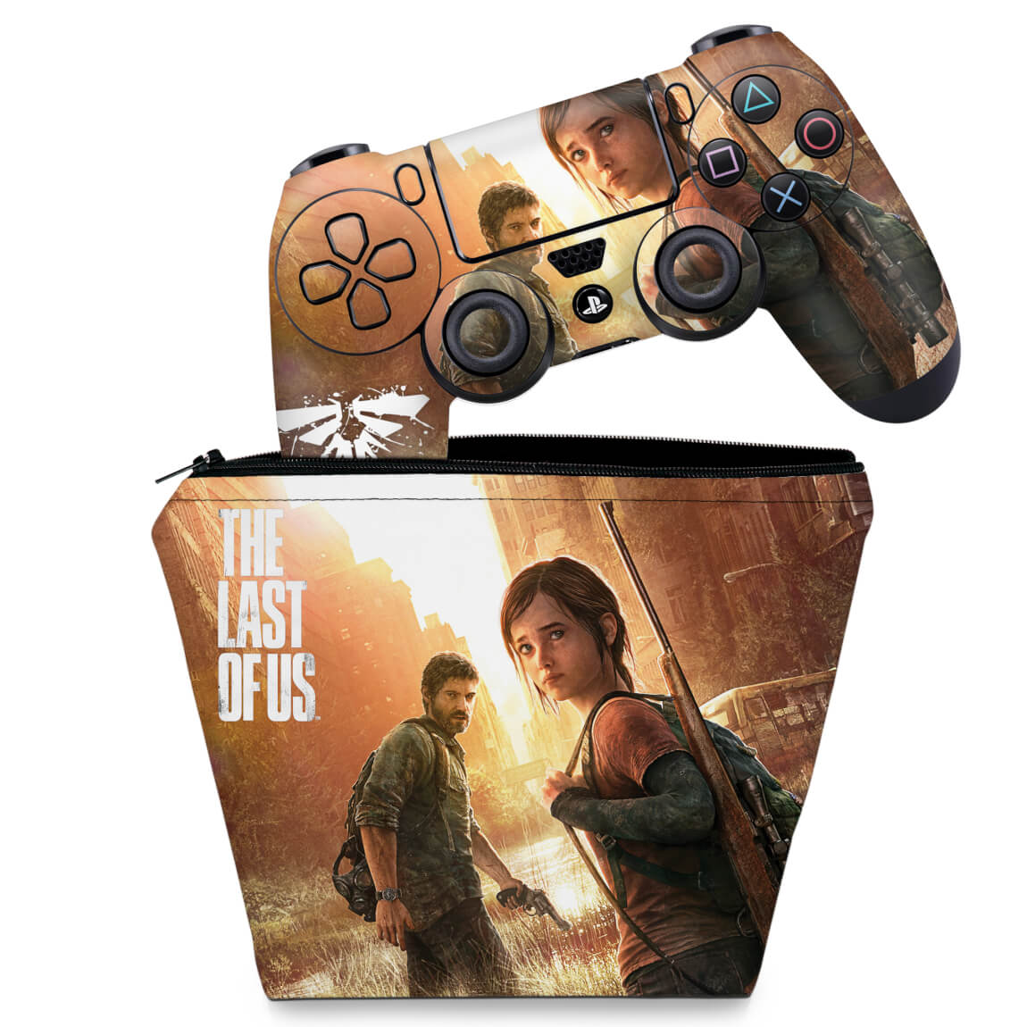 KIT Capa Case e Skin Anti-Rage PS4 Controle - Modelo 006