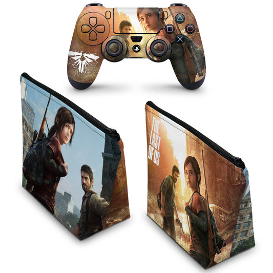 KIT Capa Case e Skin Anti-Rage PS4 Controle - Modelo 006