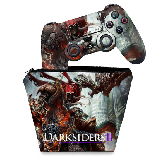 KIT Capa Case e Skin Anti-Rage PS4 Controle - Darksiders - Wrath Of War
