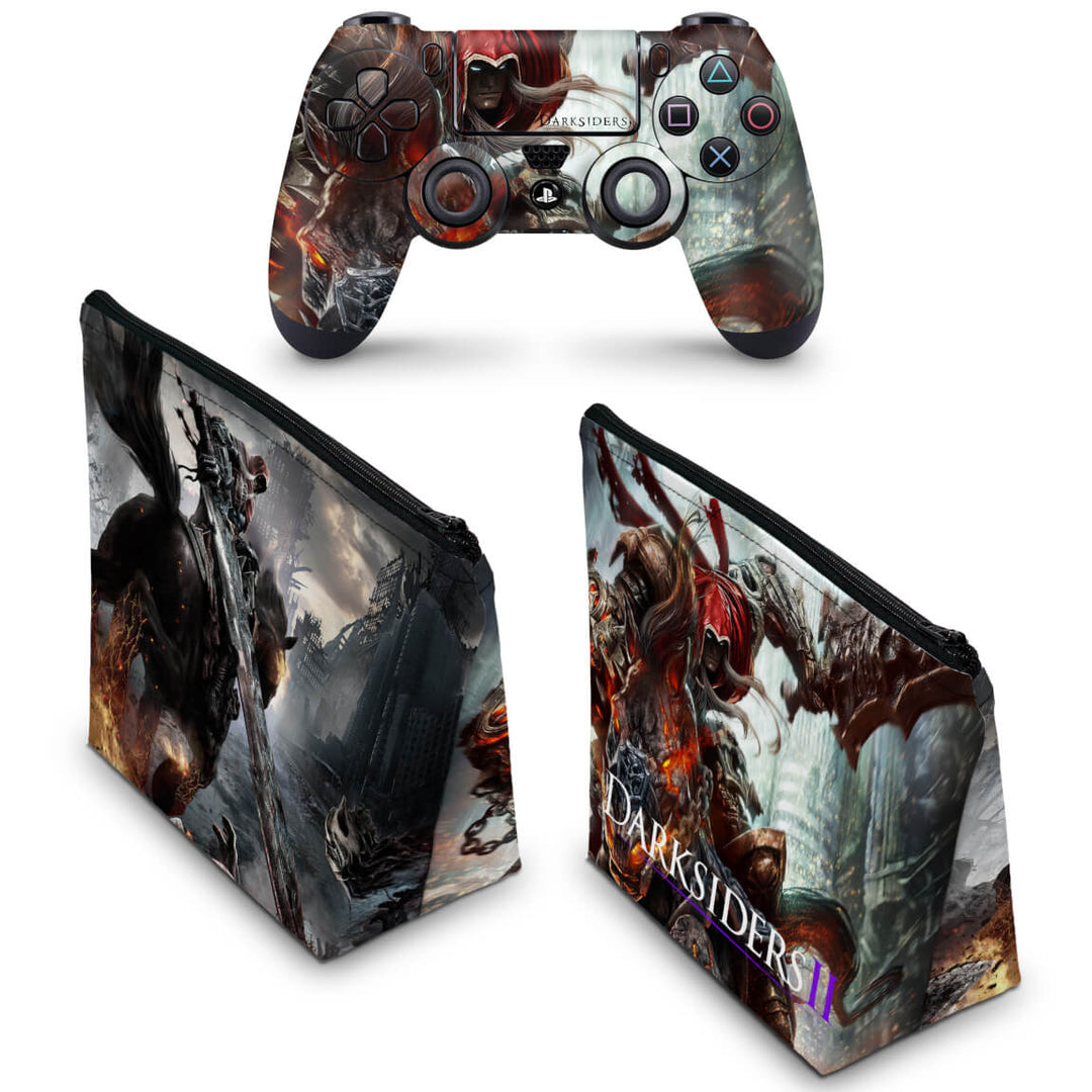 KIT Capa Case e Skin Anti-Rage PS4 Controle - Darksiders - Wrath Of War - Pop Arte Skins - foto 2