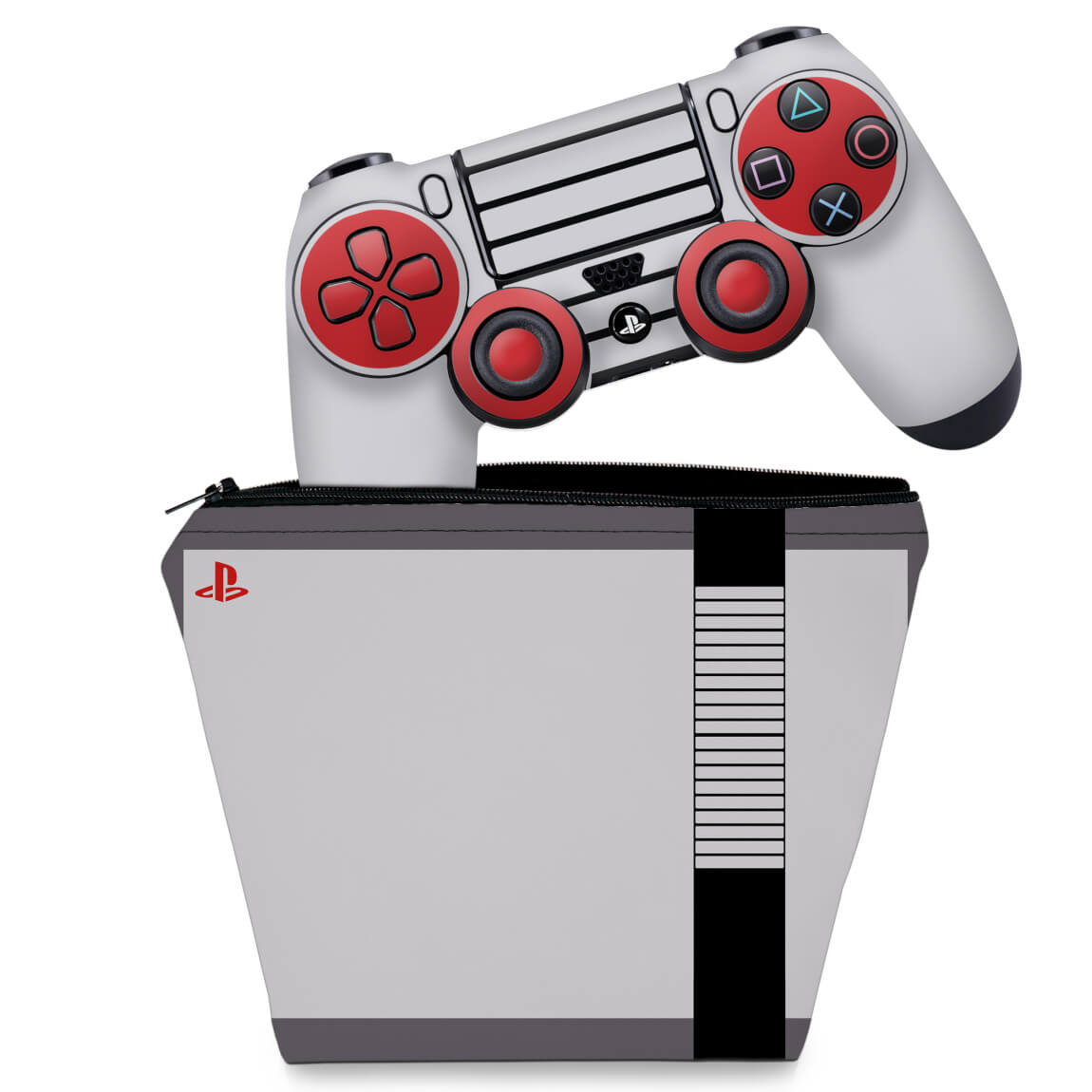 KIT Capa Case e Skin Anti-Rage PS4 Controle - Nintendinho