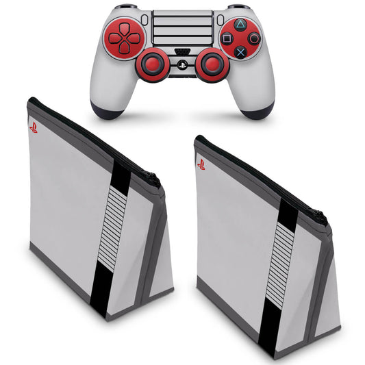 KIT Capa Case e Skin Anti-Rage PS4 Controle - Nintendinho