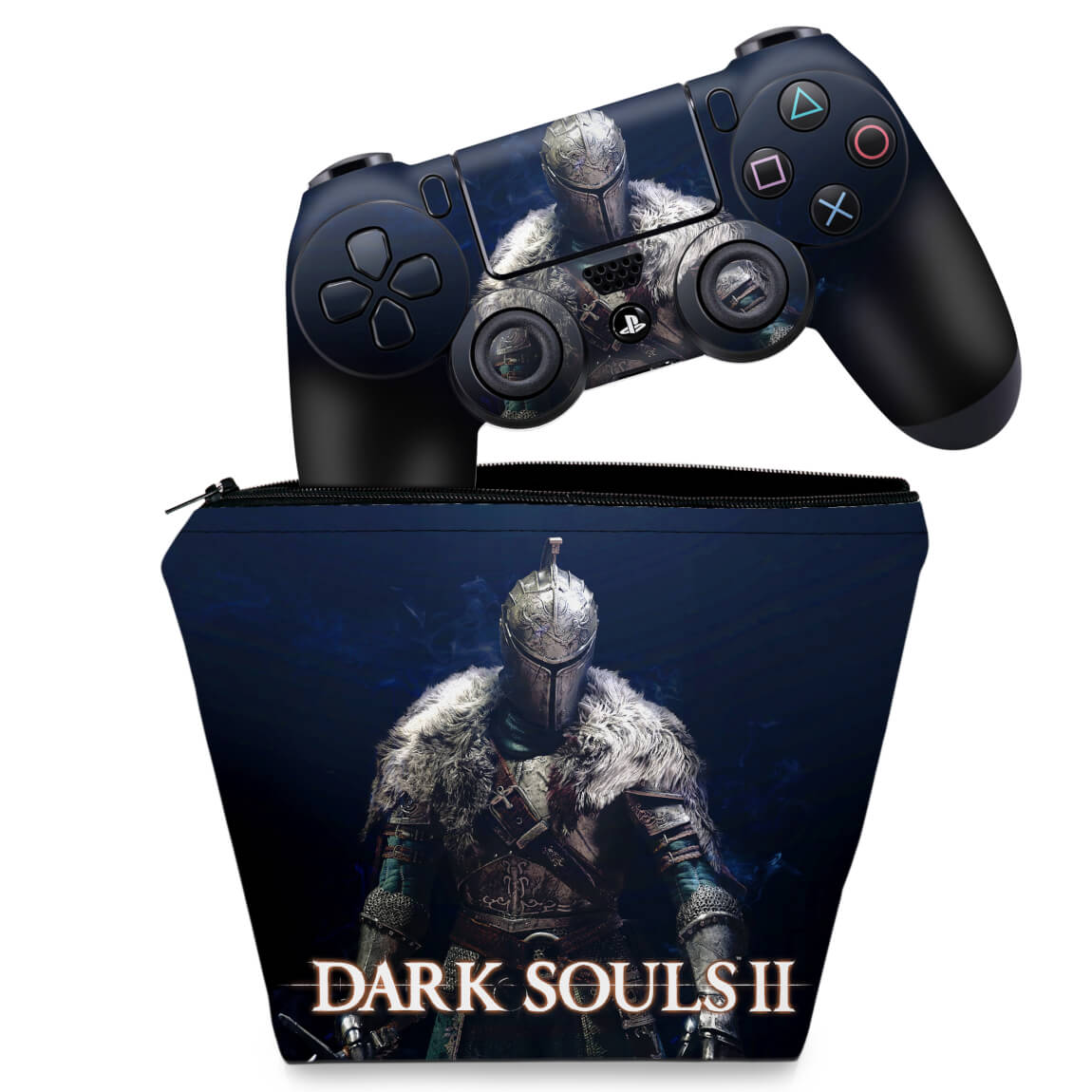 KIT Capa Case e Skin Anti-Rage PS4 Controle - Dark Souls 2