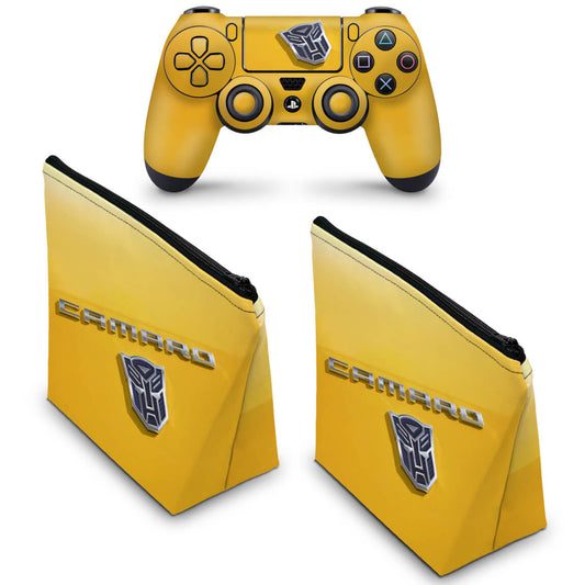 KIT Capa Case e Skin Anti-Rage PS4 Controle - Camaro - Transformers