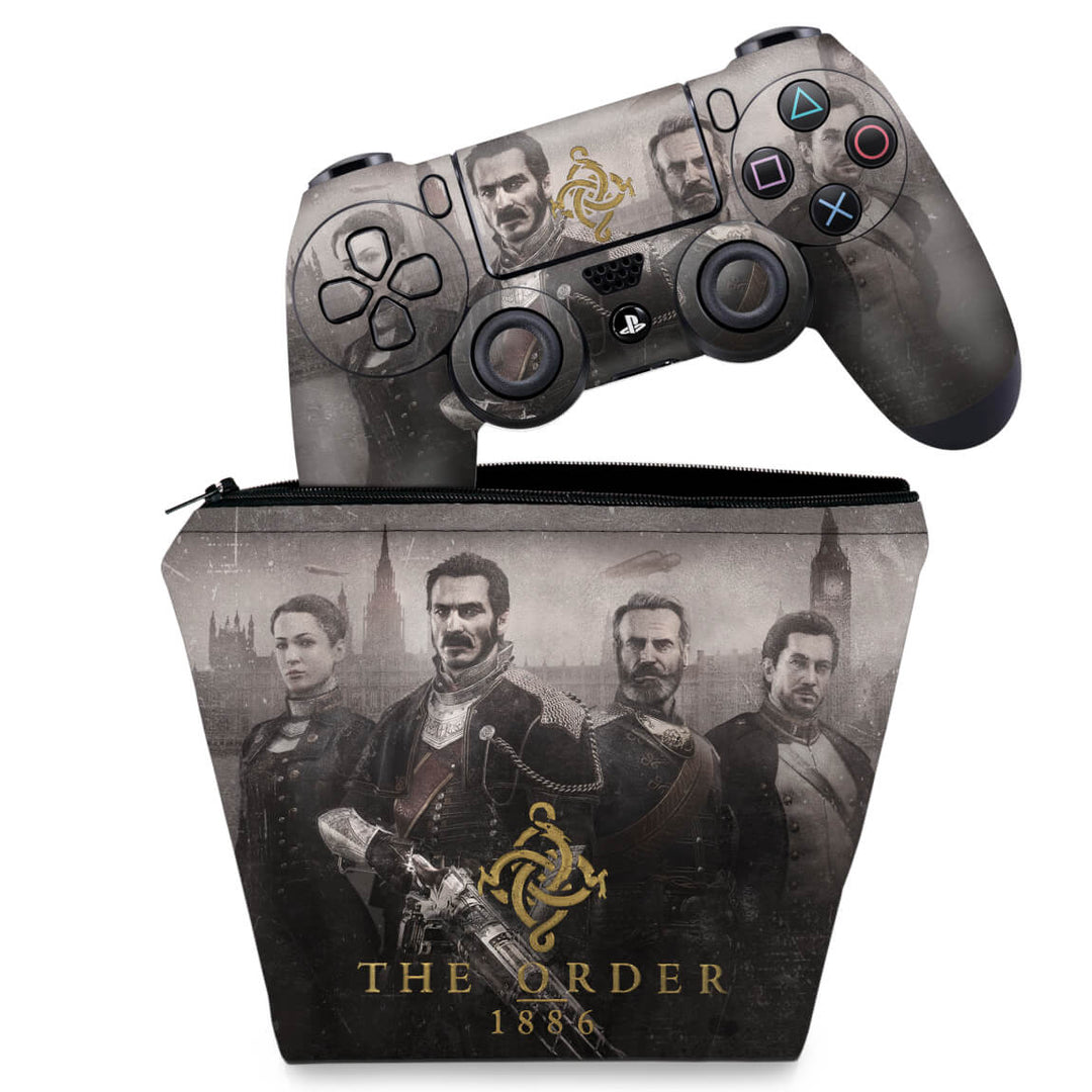 KIT Capa Case e Skin Anti-Rage PS4 Controle - The Order - Pop Arte Skins