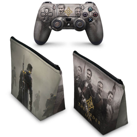 KIT Capa Case e Skin Anti-Rage PS4 Controle - The Order