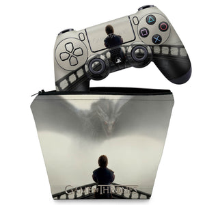 KIT Capa Case e Skin Anti-Rage PS4 Controle - Game Of Thrones #B - Pop Arte Skins