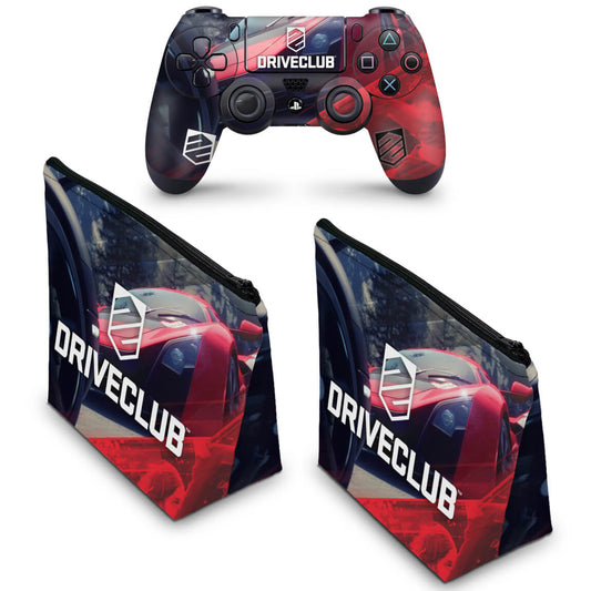 KIT Capa Case e Skin Anti-Rage PS4 Controle - Driveclub