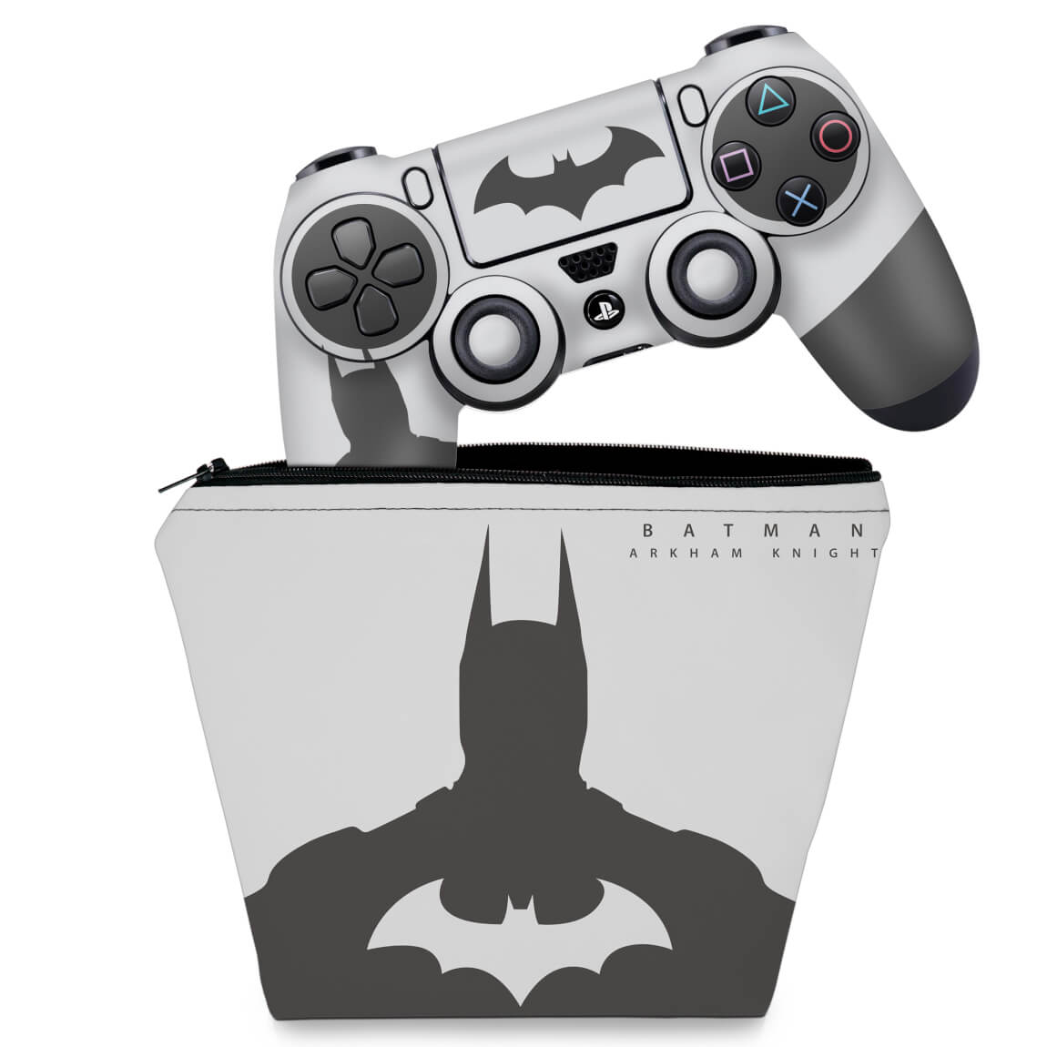 KIT Capa Case e Skin Anti-Rage PS4 Controle - Batman Arkham - Special Edition