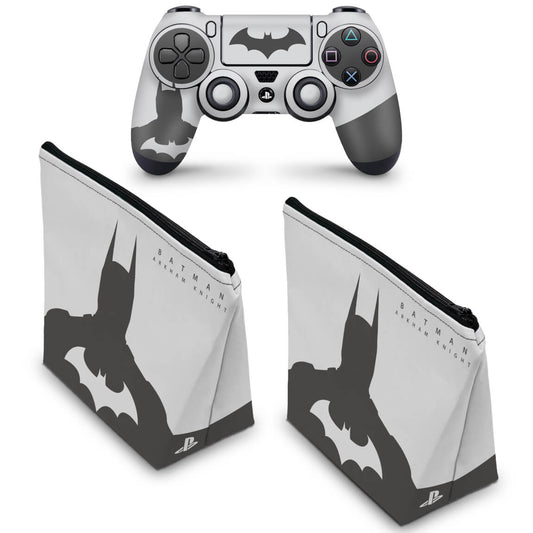 KIT Capa Case e Skin Anti-Rage PS4 Controle - Batman Arkham - Special Edition