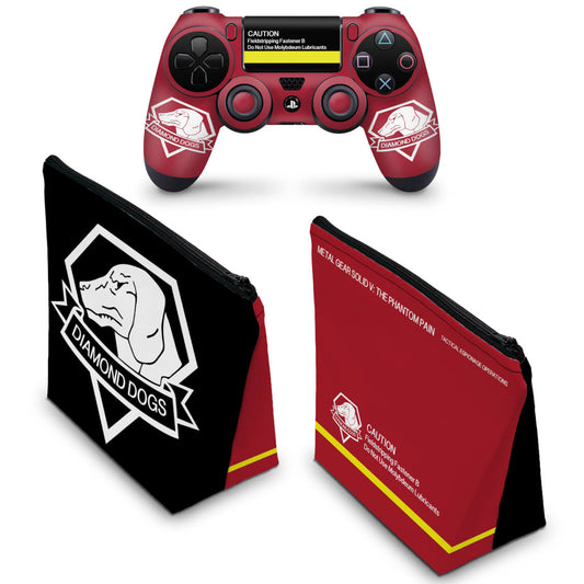 KIT Capa Case e Skin Anti-Rage PS4 Controle - The Metal Gear Solid 5 Special Edition