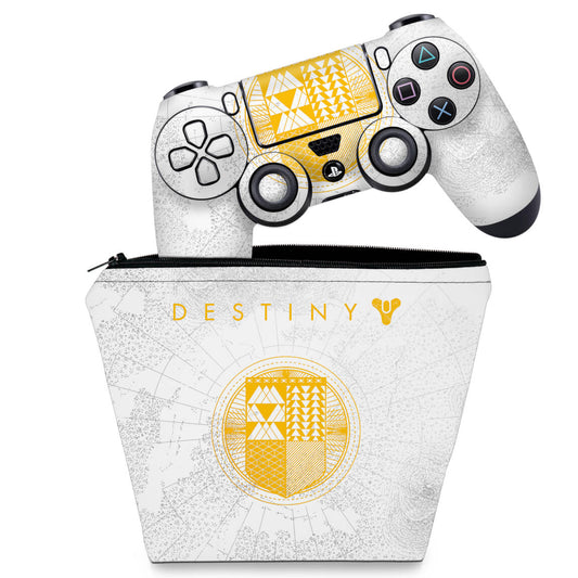 KIT Capa Case e Skin Anti-Rage PS4 Controle - Limited Edition Destiny